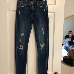 Distressed jeans
